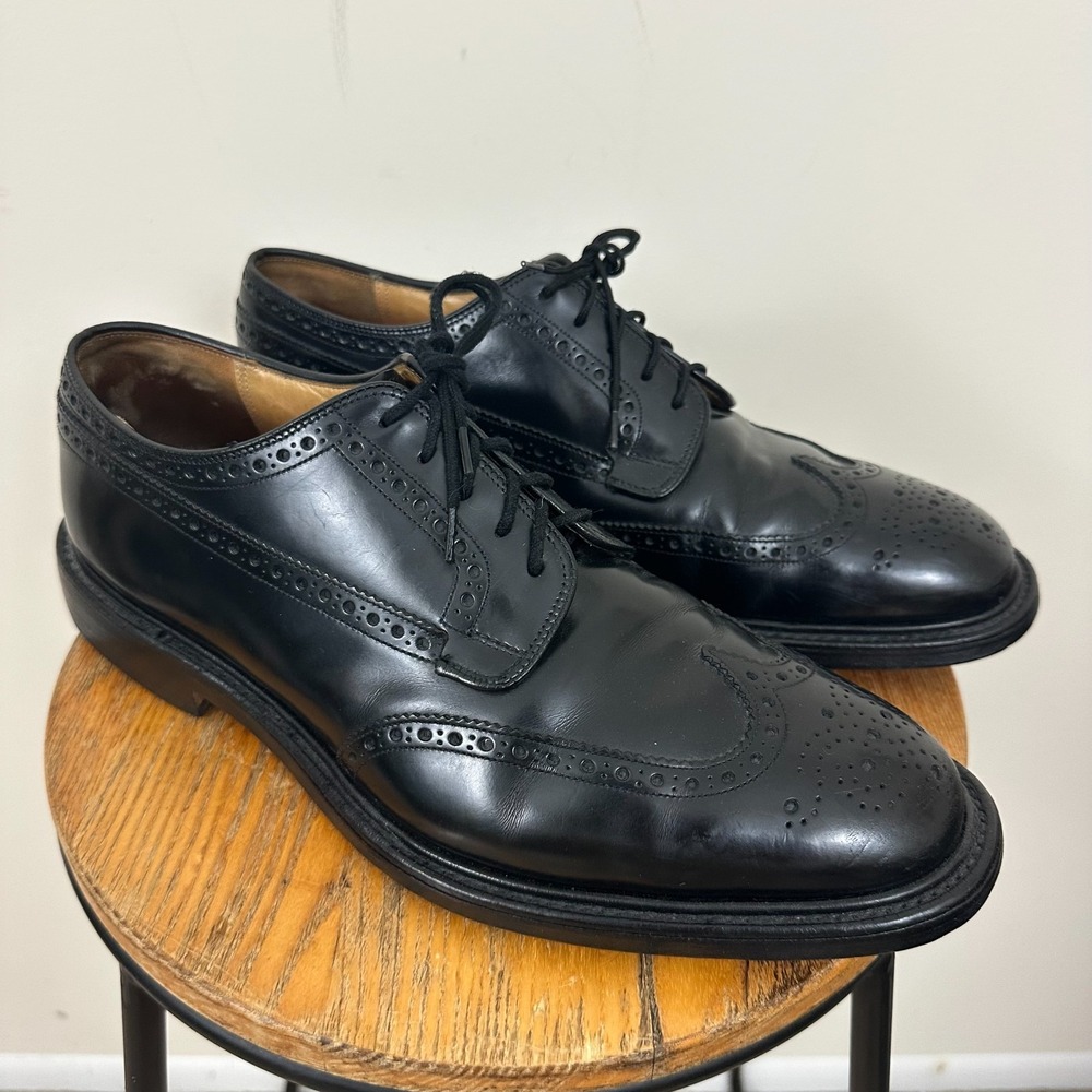 Church's Grafton Men 11 Derby Dress Shoes Black Leather Brogue Lace Up Oxford